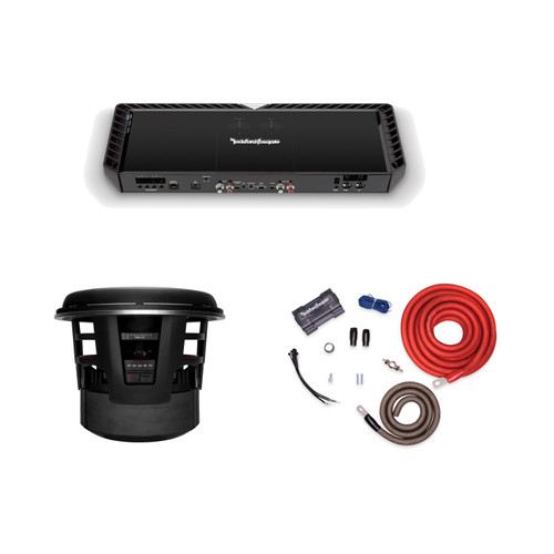 Rockford T2S2-13 13in Sub, T2500-1BDCP Amp and 1/0GA Kit