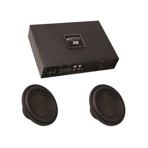 ARC Audio X2 650.1 Amp + Dual X2 12in D4 Subwoofer Bass Kit