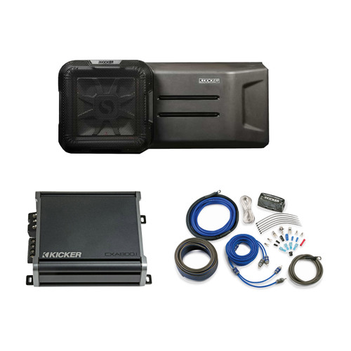 Kicker Jeep L7T Tailgate Sub with CXA800.1 Amp and 4GA Kit