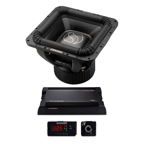 Kicker SoloXS 18" 2-Ohm Sub + Warhorse WXA3600.1 3600W Amp