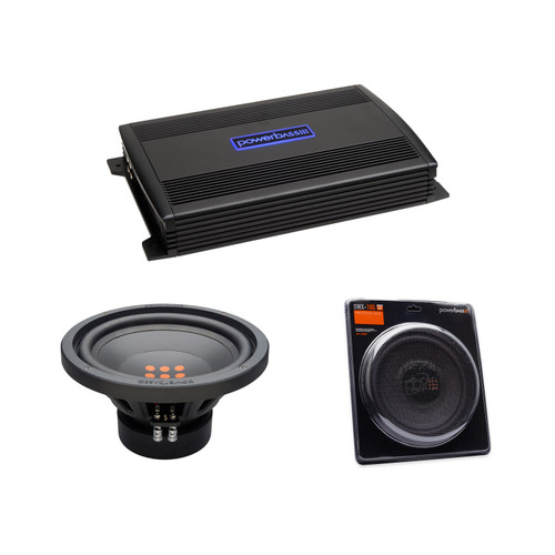 PowerBass ASA3-400.1 Amp + PBX1-10D4 10in Sub + Steel Grille