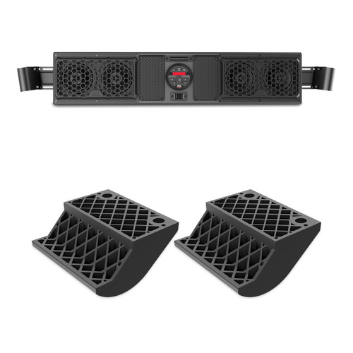 MTX MUDSYS41 Bluetooth UTV Soundbar + Polaris ProFit Clamp Kit