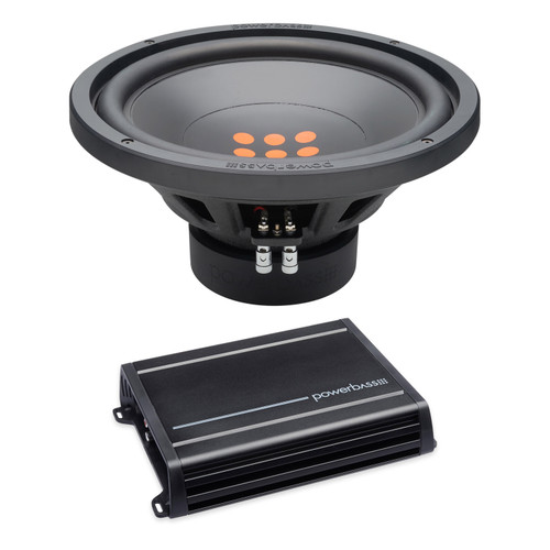 PowerBass ACS-500D Amp + PBX1-12D2 12in 500W Subwoofer