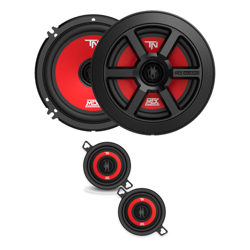 MTX Terminator 3.5in + 6.5in 4-Speaker Car Audio Upgrade Bundle