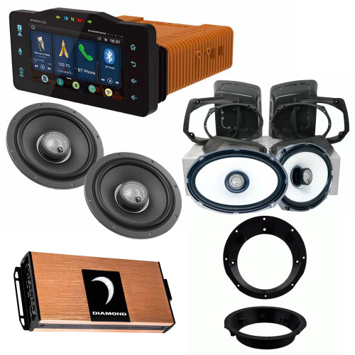 Diamond MSHD9813SG HXM 4-Speaker System for 1998-2013 Harley