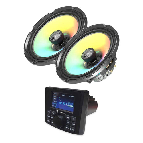 Diamond Audio DMR3 Marine Receiver + HXM8F4 8" Marine Speakers