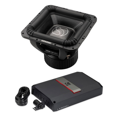 Kicker SoloXS 18" 2-Ohm Sub with LX3000.1 3000W Amp
