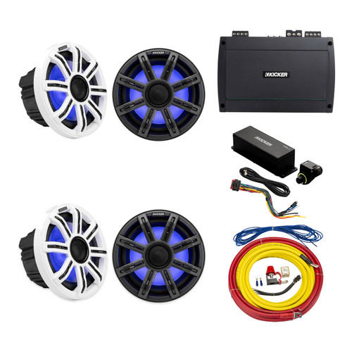 Kicker MSC8 4-Speaker Premium Marine System with RGBW Control