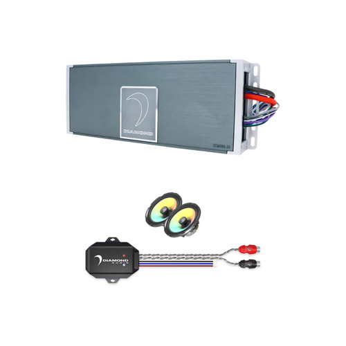 Diamond Audio BTR2 Bluetooth + DXM800.4D Amp + HXM8F4 8" Speakers