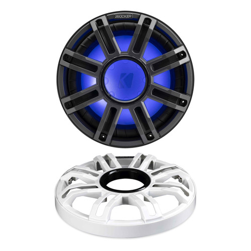 Kicker MWF12 Marine Subwoofer with White Grille