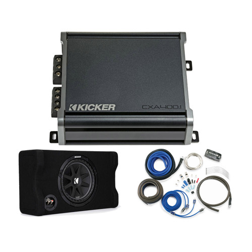 Kicker Comp 10" Down-Firing Sub Box with CXA400.1 Amp Kit