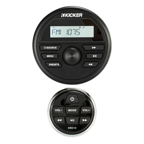 Kicker KMC2 Marine Stereo with KRC12 Wired Remote