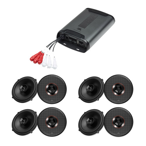 JBL DSP4086 8-Ch DSP Amp + 8 Club 64SQ 6.5in Speakers