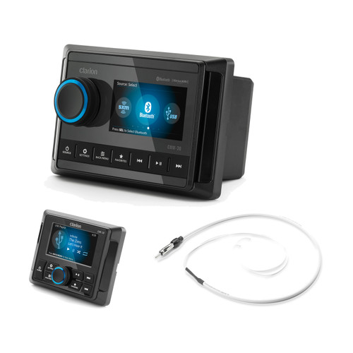 Clarion CMM-30 + CMR-30 Remote + AM/FM Antenna Bundle