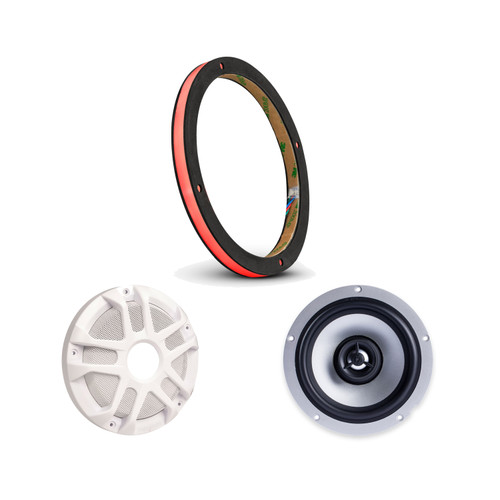 MXA60L Single 6.5" Speaker w/ White Grille and RGB LED Ring