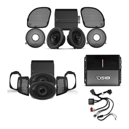Wet Sounds DS18 Front Saddlebag 4-Speaker Harley Kit