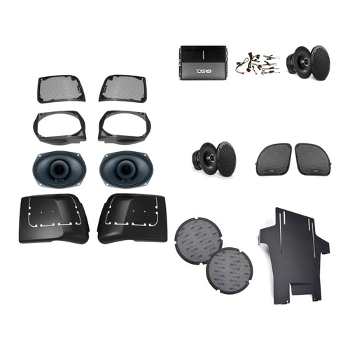DS18 14-23 Harley Road Glide 4-Speaker Audio Kit - Diamond MS692 and Pro Front