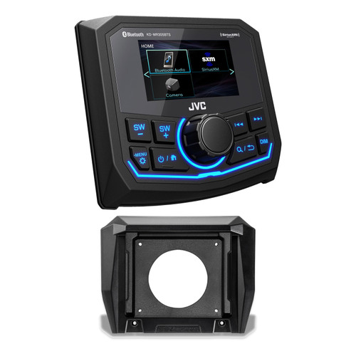 SSV Works RZ6-DMR4 2025-2026 Polaris RZR Pro R / S / XP Multi-Media Mounting Kit with JVC KD-MR305BTS Marine Radio