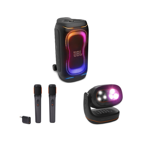 JBL PartyBox 330 and Wireless Mic and PartyLight Beam Bundle