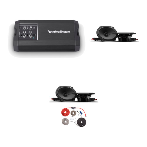 Rockford P2 6x8 Premium 4-Speaker Kit with 400W Amp and Install Kit