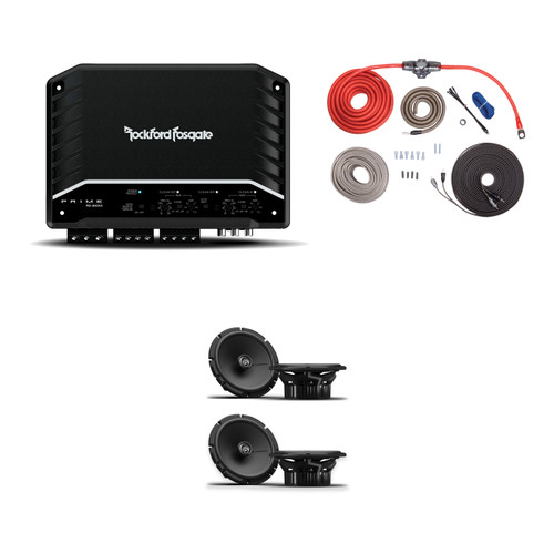 Rockford P1 6.5 4-Speaker Upgrade Kit 300x4 Amp & Install Kit
