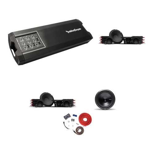 Rockford P3 6.5 4-Speaker Kit, P3 12 Sub, 1000W Amp & Install Kit