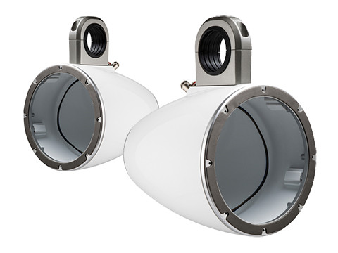 Kicker KMTES8 Tower Enclosures for 8-Inch (200mm) Drivers, Pair, White - Used, Good