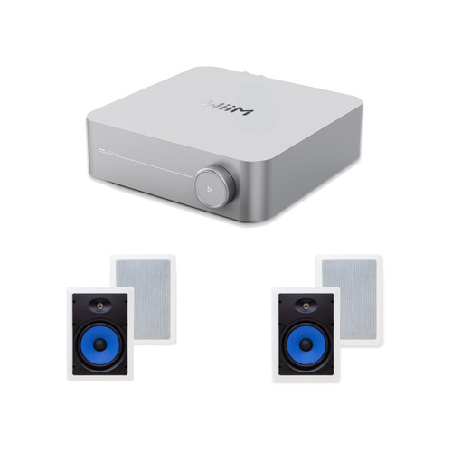 Wiim Amp Streaming Amplifier W/ Legrand Ms3801 8" In-Ceiling  (2 Pair)