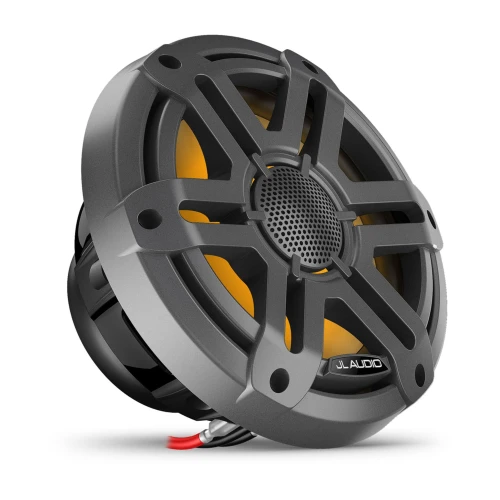 JL Audio M200 7.7" Marine Coaxial Speakers with Gray Sport Grilles and RGB LED Lighting - 010-04757-01