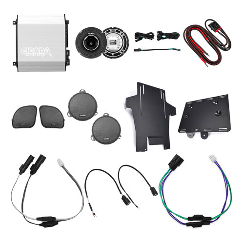 Cicada Audio 14FLXPCH-4X2 2014-2023 HD Bikes Front Stage-Level 3 PRO Kit