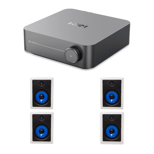 Wiim Amp Streaming Amplifier W/ Legrand Ht5651 6.5" In Wall  (2 Pair)