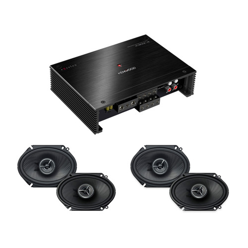 Kenwood X303-4 Amp + 4 KFC-X683C 6x8 eXcelon Speakers