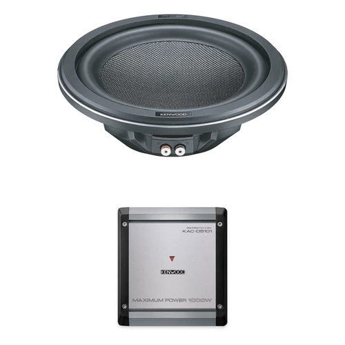 Kenwood KAC-D5101 Amp + KFC-XW1200F 12in Shallow Subwoofer