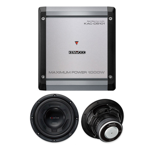 Kenwood KAC-D5101 Amp + KFC-XW1042 10in 300W Subwoofer