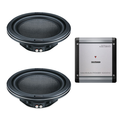 Kenwood KAC-D5101 Amp + Dual KFC-XW1000F 10in Shallow Subs