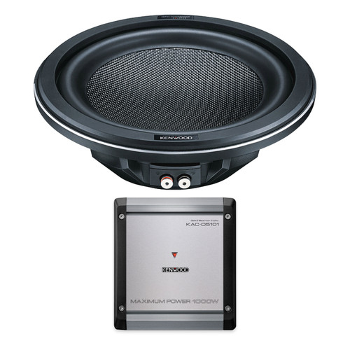 Kenwood KAC-D5101 Amp + KFC-XW1000F 10in Shallow Subwoofer