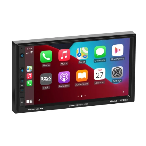 BOSS BVCP9700A-MR Marine Double DIN 7" Car Play and Android Auto
