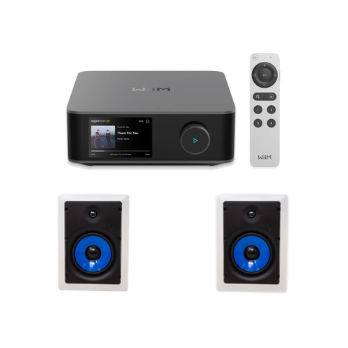 Wiim Amp Ultra Streaming Amplifier W/ Legrand Ht5651 6.5" In Wall  (Pair)