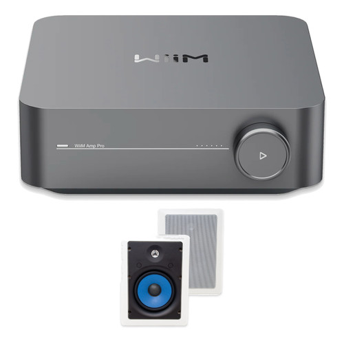 Wiim Amp Pro Streaming AMPLIFIER W/ LEGRAND MS3651 8" IN-WALL  (PAIR)