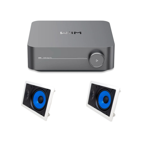 Wiim Amp Pro Streaming AMPLIFIER W/ LEGRAND HT5801 8" Rectangle In-Wall (PAIR)
