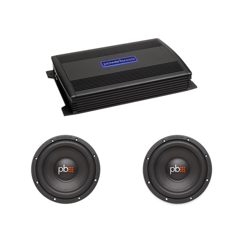 PowerBass Dual 8" S-84 Subwoofer Kit w/ASA3-400.1 Amp