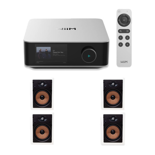 WIIM AMP ULTRA Streaming AMPLIFIER W/ LEGRAND HT7801 IN-WALL  (2 PAIR)