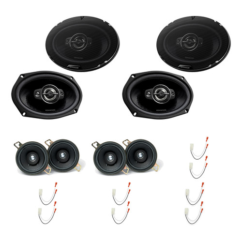 Kenwood KFC-835C 3.5in & KFC-6988RS 6x9 Speakers, 8-Pack + Metra 72-6515