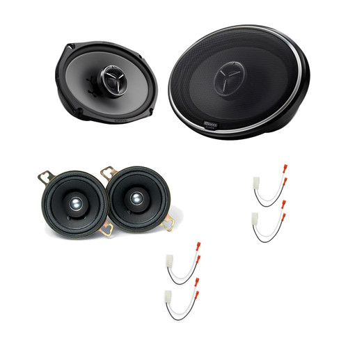 Kenwood KFC-835C 3.5in & KFC-X694 6x9 Speakers, 4-Pack + Metra 72-6515