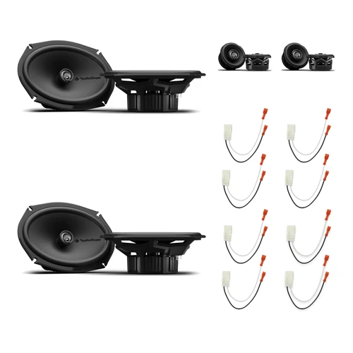 Rockford Fosgate P1V2-3 & P1V2-69, 2 Pairs Each + Metra 72-6515 Harness