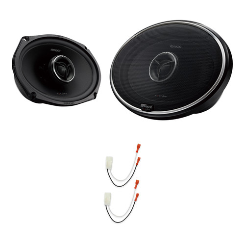 Kenwood KFC-X695 6x9 2-Way Speakers, 1 Pair + Metra 72-6515 Harnesses