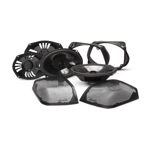 Rockford Fosgate TMS69BL14 6x9” Full Range Coaxial With Bag Lid Adapters For 2014+ Models, 100 Watts Rms, 200 Watts Peak, Grilles Included - Used, Very Good