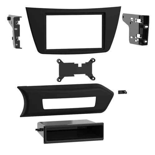 Metra 99-8725B Single-DIN or Double-DIN Dash Kit — Mercedes-Benz C-Class 2012-2015 — Matte Black