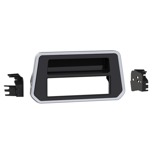 Metra 99-7637 Single-DIN Dash Kit — Nissan Altima 2019-2026 — Gloss Black with Silver Trim