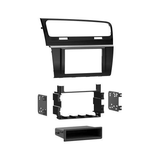 Metra 99-9013HG Single-DIN or Double-DIN Dash Kit — Volkswagen Golf 2015-2019 — High-Gloss Black